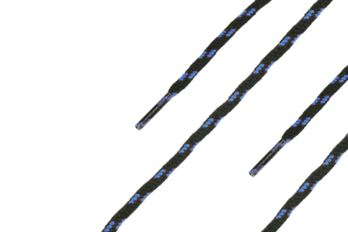 Kulaté černomodré tkaničky 220 cm do bot HAIX Blue Mountain