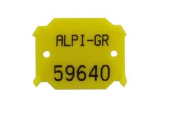 Plastový štítek dvouřádkový 43x35 PPV-2 SI - žlutý