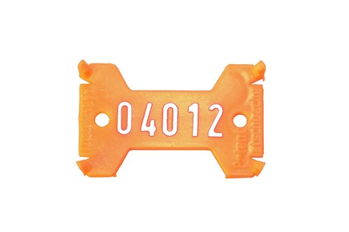 Plastový štítek jednořádkový SI - oranžový