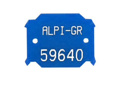 Plastový štítek dvouřádkový 43x35 PPV-2 SI - modrý