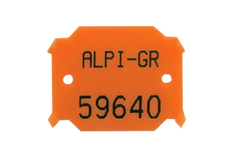 Plastový štítek dvouřádkový 43x35 PPV-2 SI - oranžový
