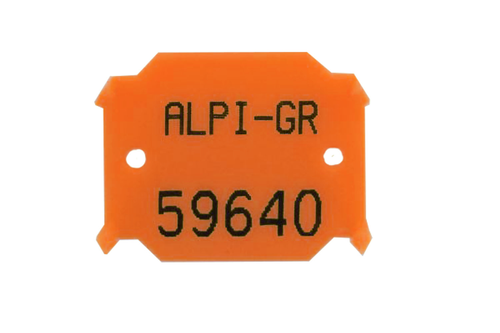 Plastový štítek dvouřádkový 43x35 PPV-2 SI - oranžový
