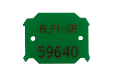 Plastový štítek dvouřádkový 43x35 PPV-2 SI - zelený