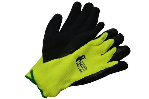 Pracovní rukavice máčené - latex, zimní