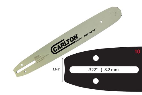 Vodící lišta CARLTON Semi-Pro Tip 12", .3/8" LoPro, 1,3 mm